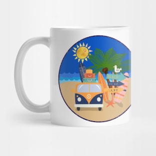 Vacation At the Beach! Sun, Sand and Surf Mug